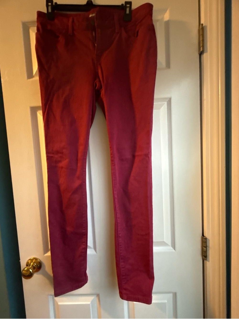 Women's Burgundy Slim Jeans